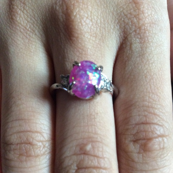 Silver Cute Opal CZ ring - Picture 5 of 5